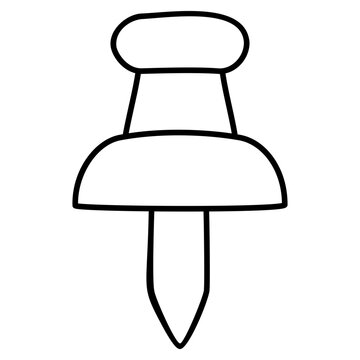 pushpin filled outline icon
