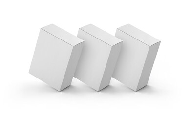 Rectangle box mockup realistic transparent isolated