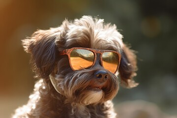 Cool Dog Wearing Sunglasses