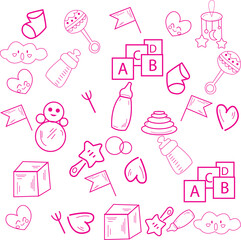 This is simple and vector baby background and it is editable.