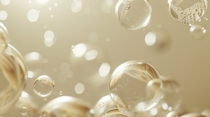 Fototapeta premium Bubbles Background, Generative AI
