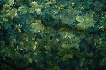 Green Forest Camo Pattern Digital Camouflage Background Outdoor Clothing Textile Natural Camping Hunting Hiking Texture	