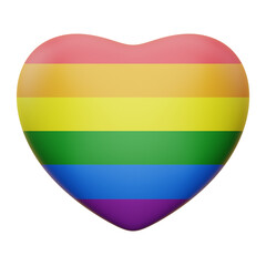 Pride Month 3D Icon, Pride heart