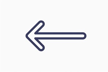 Obraz premium Arrow pointing left with an engaging outline of a directional symbol