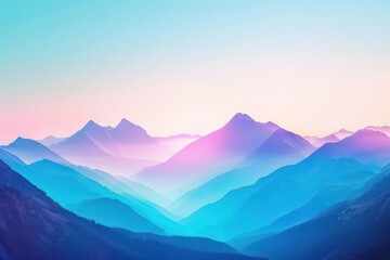 Fototapeta premium A conceptual background with a gradient color transition from blue to purple, providing a soothing and elegant visual with ample copy space