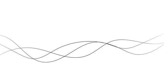 Thin line wavy abstract vector background.