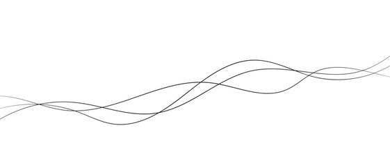 Thin line wavy abstract vector background.