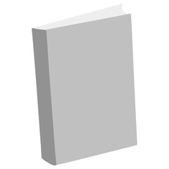 a blank book on a transparent background