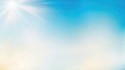 Subtle Light Flare on Pastel Blue Background