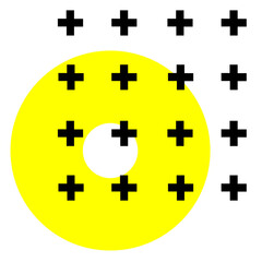 Obraz premium composition abstraite géométrique jaune et noire