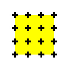 composition abstraite géométrique jaune et noire