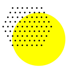 composition abstraite géométrique jaune et noire