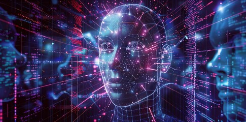 Digital Portrait in a Techy Atmosphere