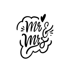 This artful Mr Mrs Calligraphy adds elegance to wedding decor and invitations