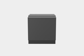 Fototapeta premium empty package box mock up isolated on white background. 3d illustration
