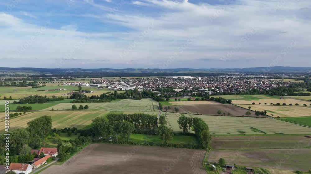 Sticker luftbild bei eppertshausen in hessen