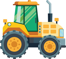 tractor isolated on white