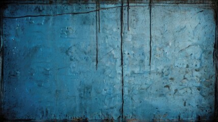 Contemporary Grungy Blue Canvas