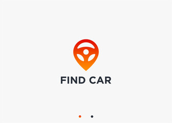 find car logo design vector silhouette illustration