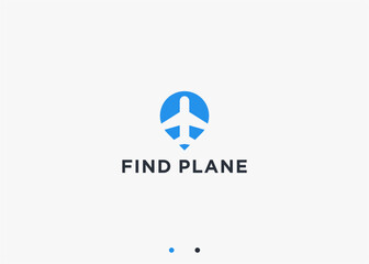 find plane logo design vector silhouette illustration
