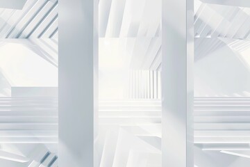 Obraz premium White Minimalist Abstract Background created with Generative AI