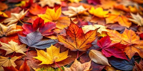 Fototapeta premium Autumn leaves photo background