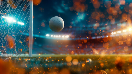 a ball that flies into the goal net and scores a goal