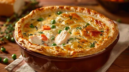 Chicken Pot Pie With Peas and Carrots