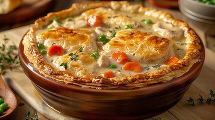 Chicken Pot Pie With Carrots and Peas