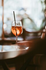 Refreshing Summer Drink: Aperol Spritz on a Table