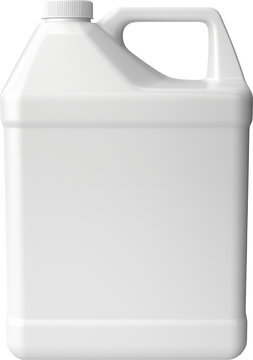 white plastic bottle gallon bleach mockup isolated on white or transparent background,transparency 