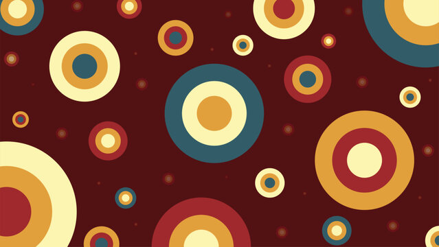 Vector Graphic of Orb Chromatic Background With Warm Color. Geometric Elypse Pattern With Dark Red Background. Fit for deskstop background