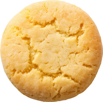 round butter cookie solated on white or transparent background,transparency 