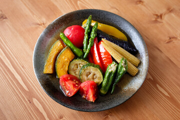 夏野菜の揚げびたし