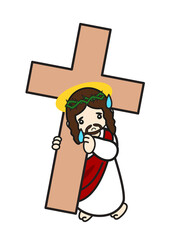 十字架を運ぶイエスキリスト
