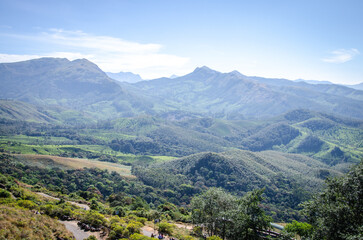 paysage de montagne dans l'est du Kérala en Inde