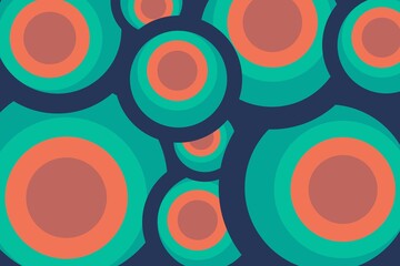 Colorful abstract pattern stacked circles background