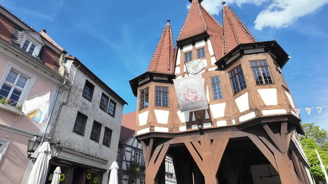 Germany City Michelst&auml;dter, Rathaus Building. Static shot. Copy space.