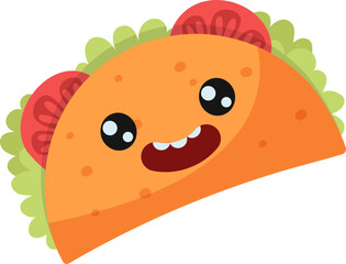 Funny Element Flat Sticker Design