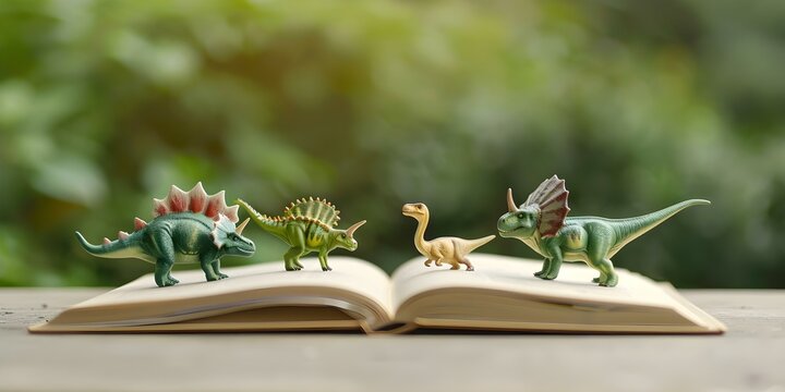 ABC book featuring dinosaurs like Achelousaurus Barosaurus and Carnotaurus in alphabetical order. Concept Allosaurus, Brachiosaurus, Carnotaurus, Dilophosaurus, Elasmosaurus