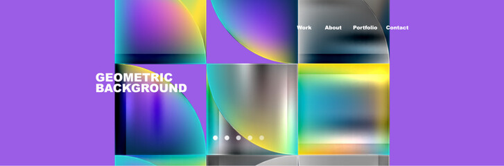 Trendy Simple Round Triangle and Circle with Gradients Abstract Background. Vector Illustration For Wallpaper, Banner, Background, Card, Book Illustration, landing page