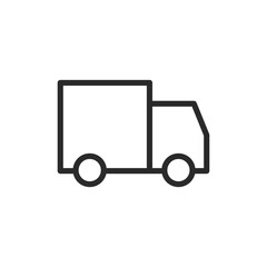 Truck, linear style icon. Editable stroke width