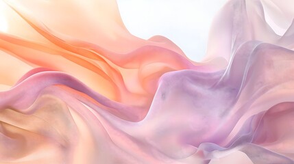 Obraz premium 1. Generate an abstract background composed of smooth, flowing shapes in soothing pastel colors, blending harmoniously on a clean white canvas for a serene and elegant aesthetic.