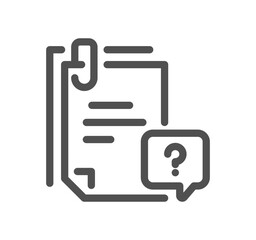 Fototapeta premium Question related icon outline and linear vector. 