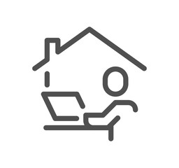Work place related icon outline and linear vector.
