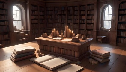 Pictures inside the library in various formats