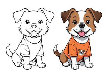 Adorable dog vector cartoon art, perfect for pet-themed decor, children's books, and digital designs. Bring joy and charm to your projects with these lovable illustrations