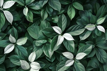 Obraz premium Green background with foliage