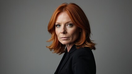 Fototapeta premium Fashion portrait of a woman with red hair.