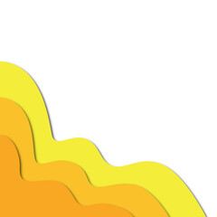 yellow abstract element design transparent background